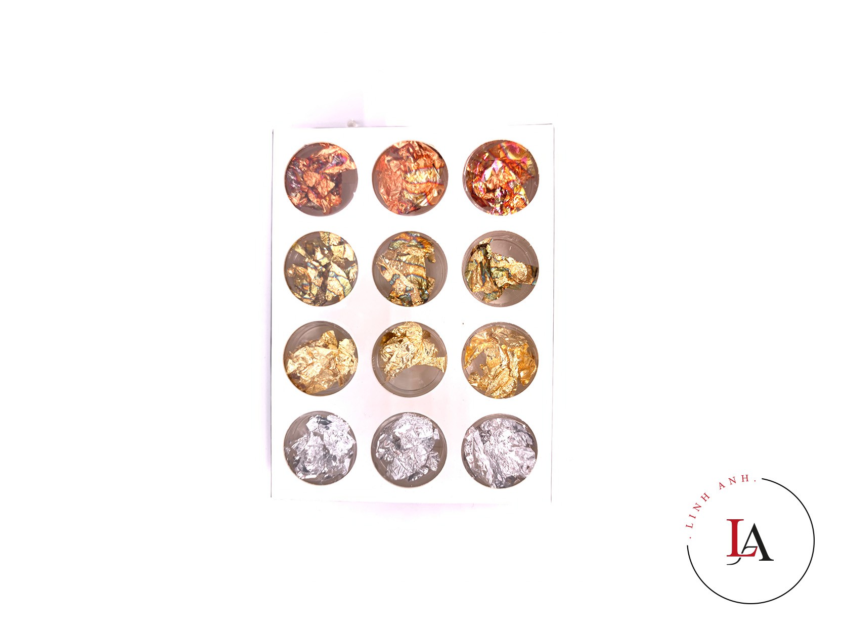 Giấy bạc làm nail 12ô/vỉ